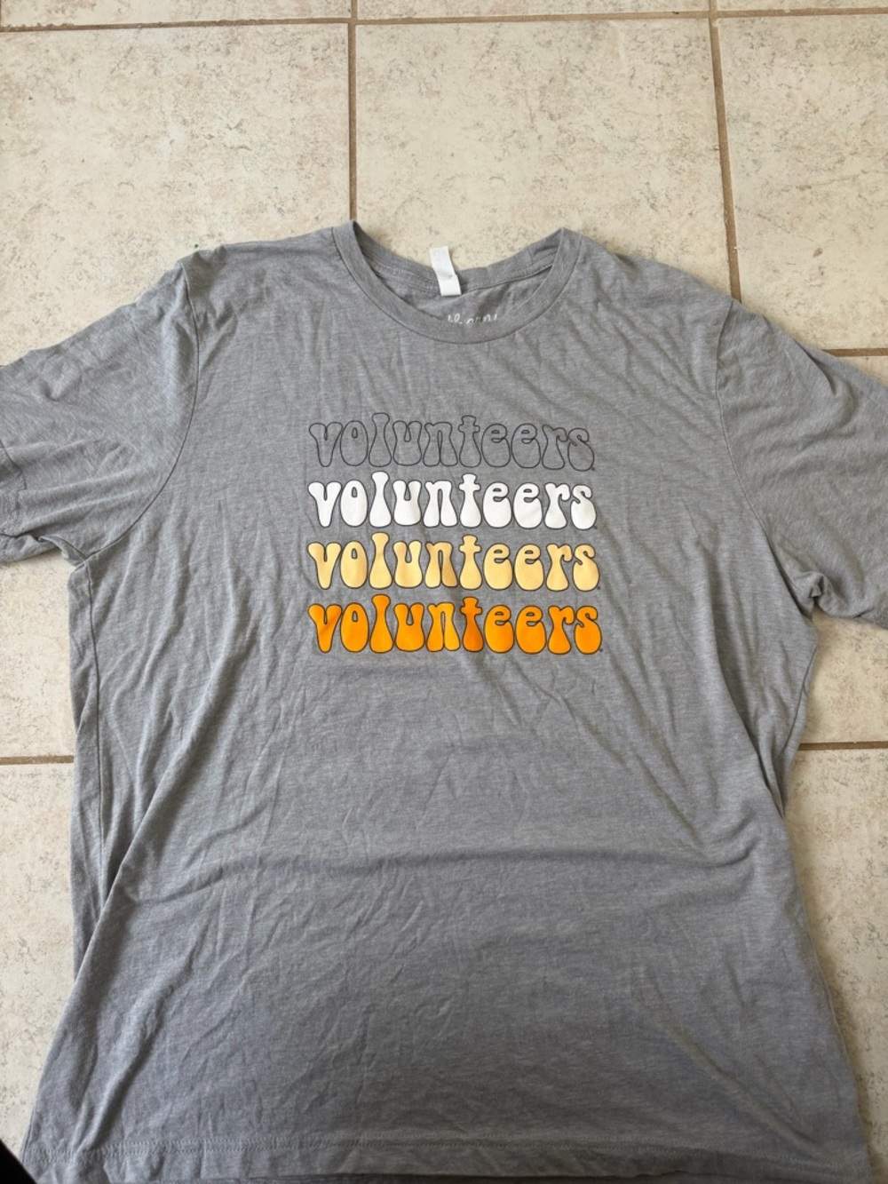 Gray "Volunteers" Graphic Tee